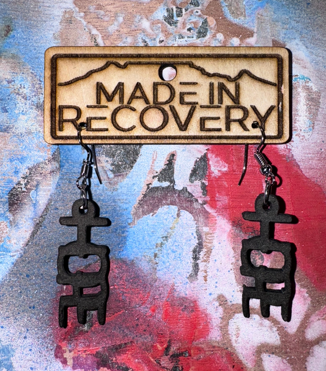 hope . Nickel free laser cut and engraved earrings. Responsible gifting. By buying from us you are supporting men in recovery helping other men off the streets and into recovery. Please support us to support others. Sometimes we jut need to say F it and let go.