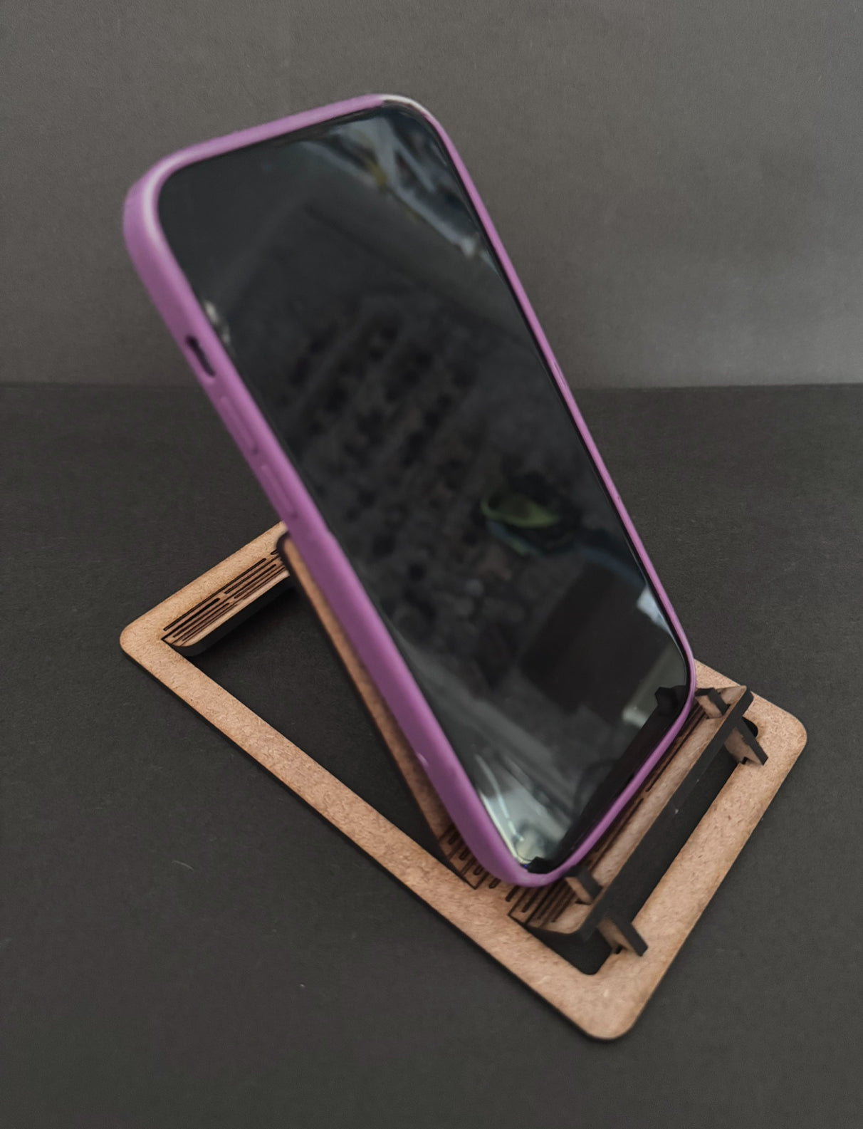 Laser Cut MDF Cell Phone Stand